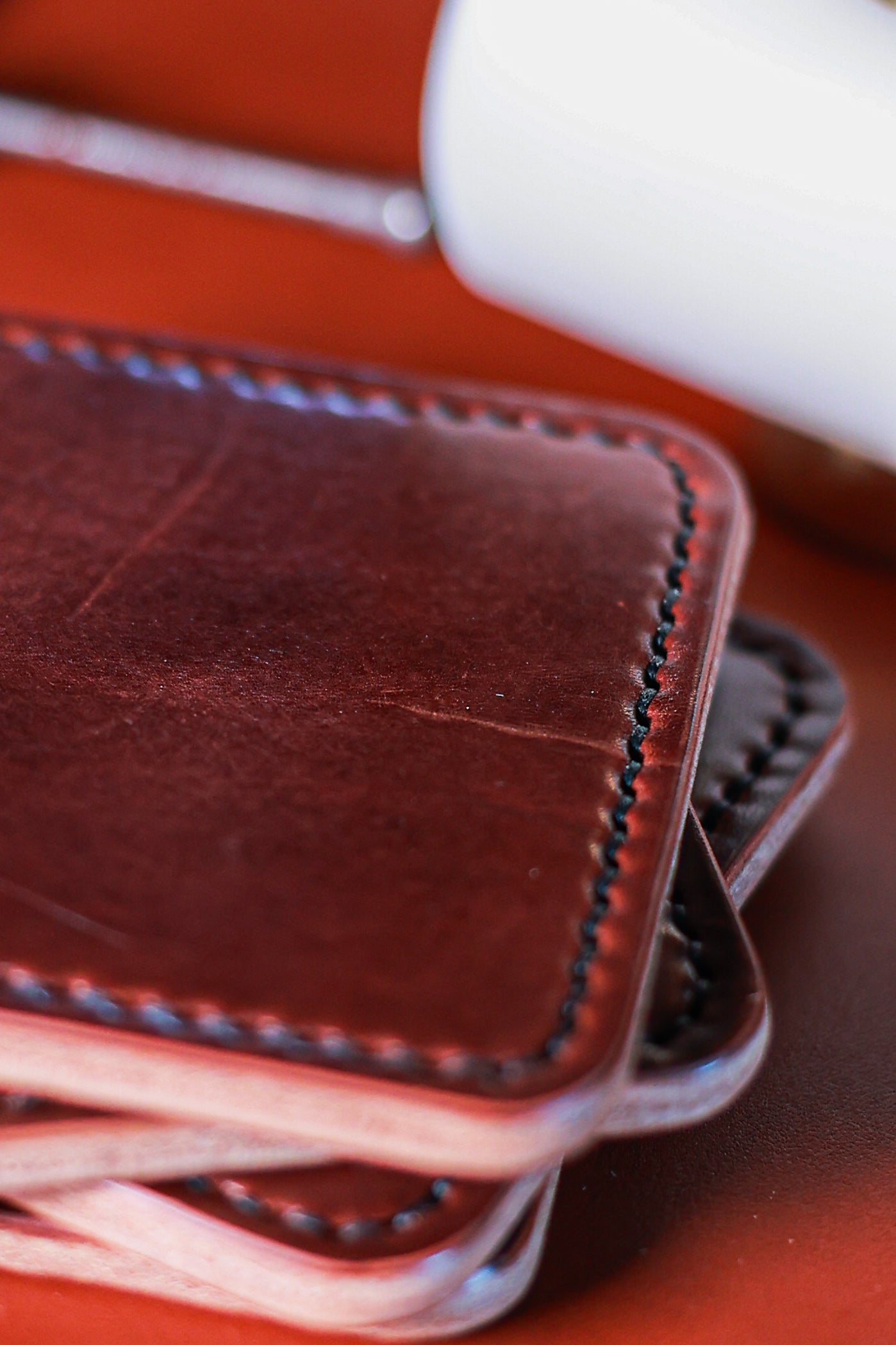 Handcrafted Full-Grain Leather Coasters (set of 4)